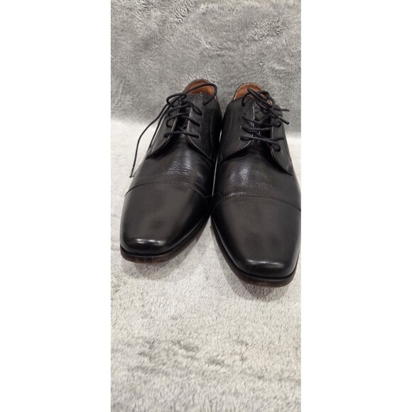 Florsheim Postino Cap Toe Oxford Mens 10D Black Leather Dress Shoes Lace Up EUC main image 13